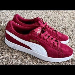 PUMA Smash v2 Sneakers Rhubarb Color Mens Size 10.5
